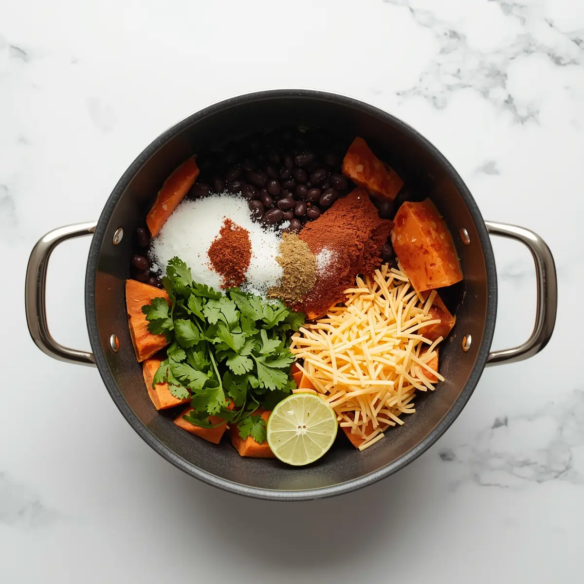 Cooking instructions for sweet potato black bean tacos family