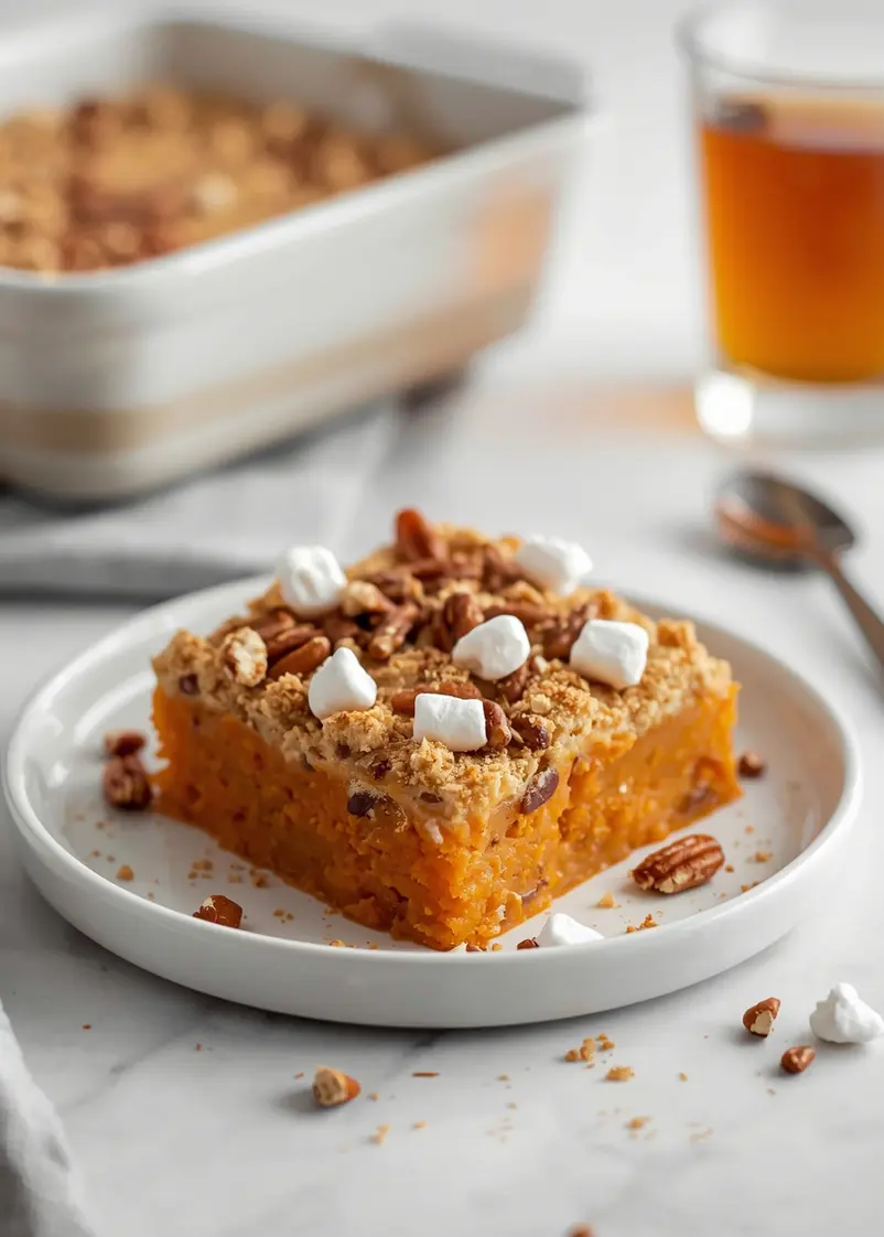 sweet potato casserole Thanksgiving ready to serve