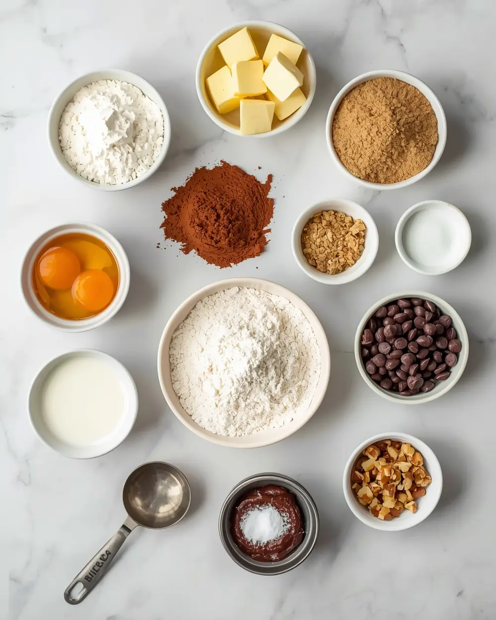 Ingredients for 4th of july brownie bites family