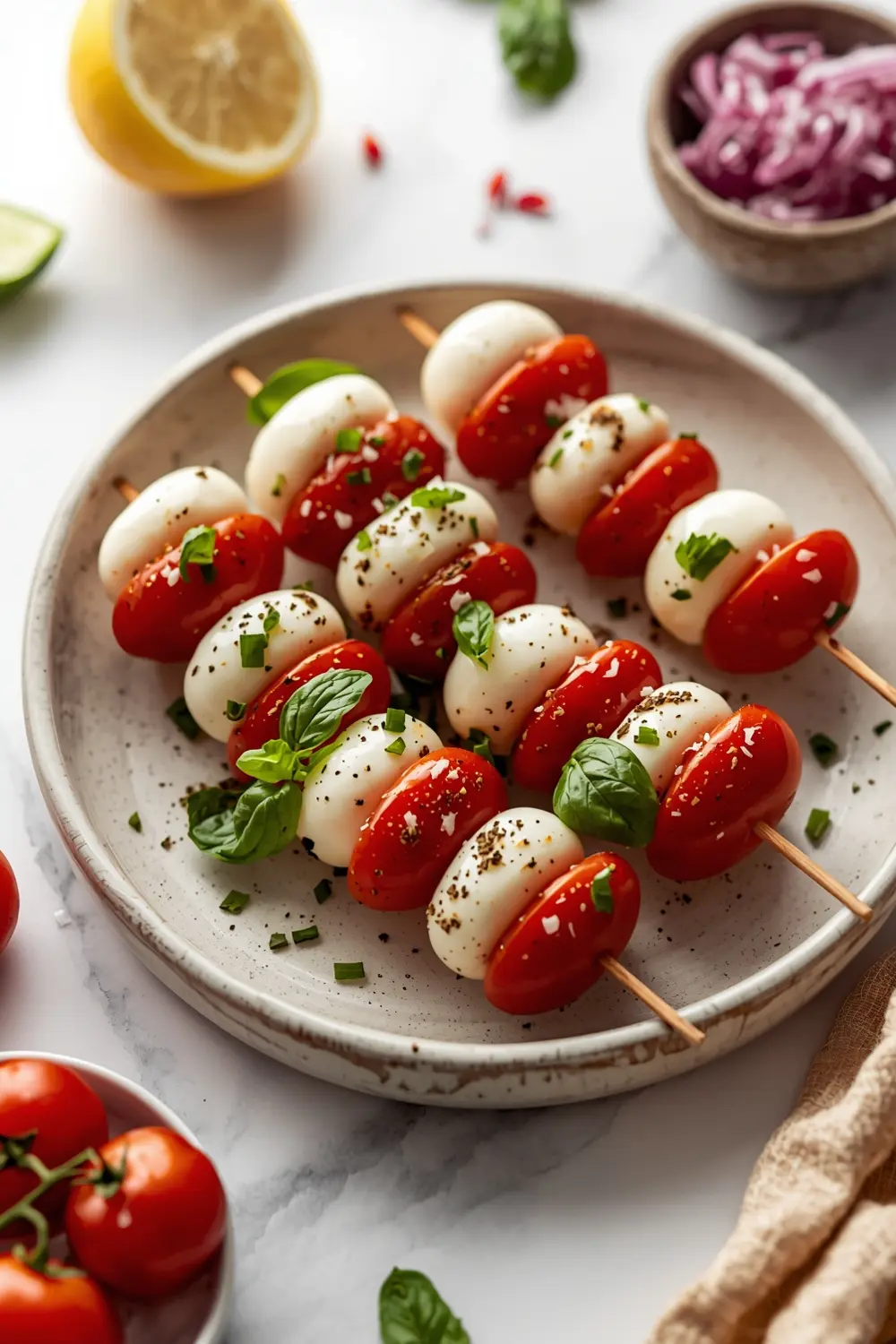 4th of july caprese skewers family