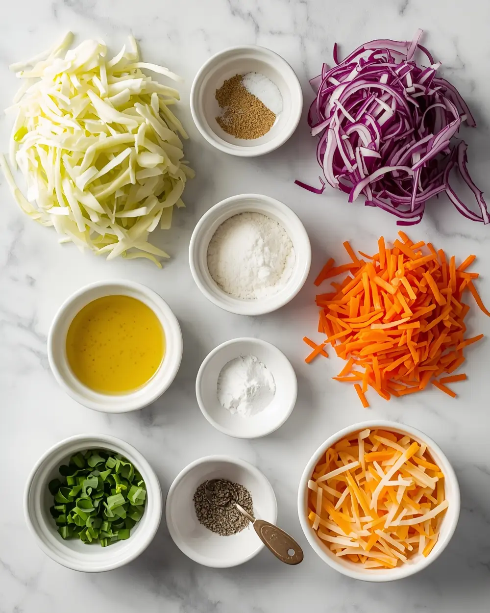 Ingredients for 4th of july coleslaw family