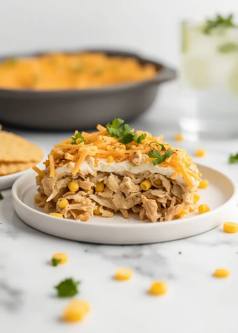 4th of july corn dip family ready to serve