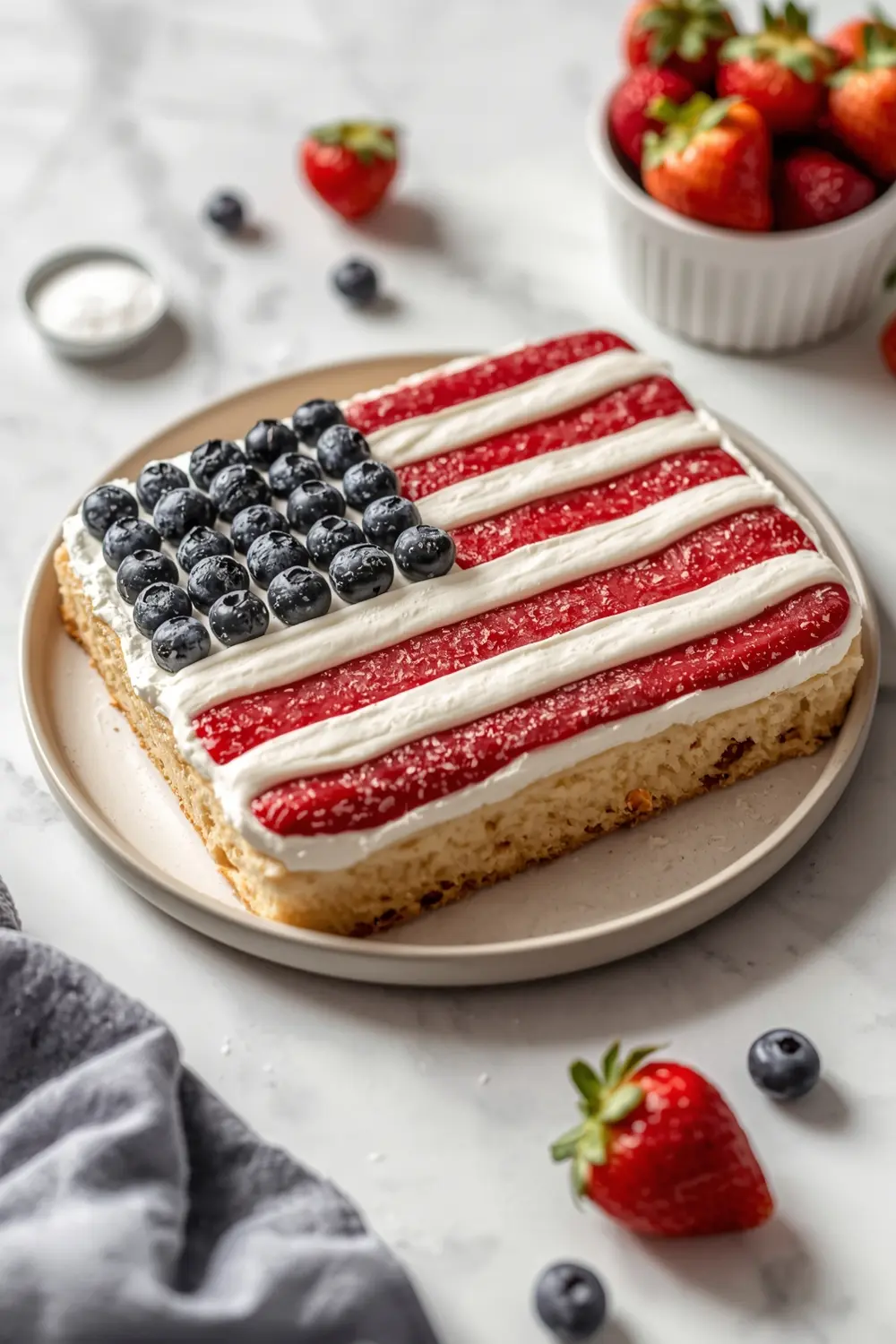4th of july flag cake family