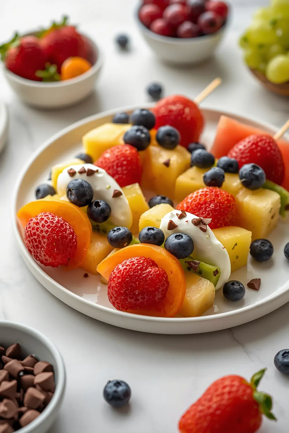 4th of july fruit skewers family