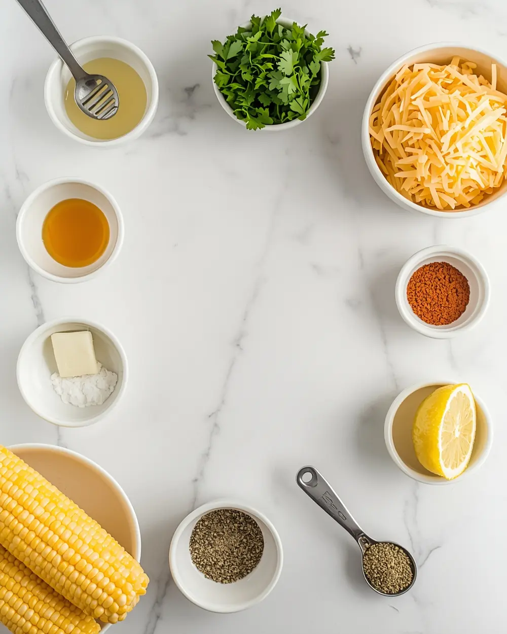 Ingredients for 4th of july grilled corn family