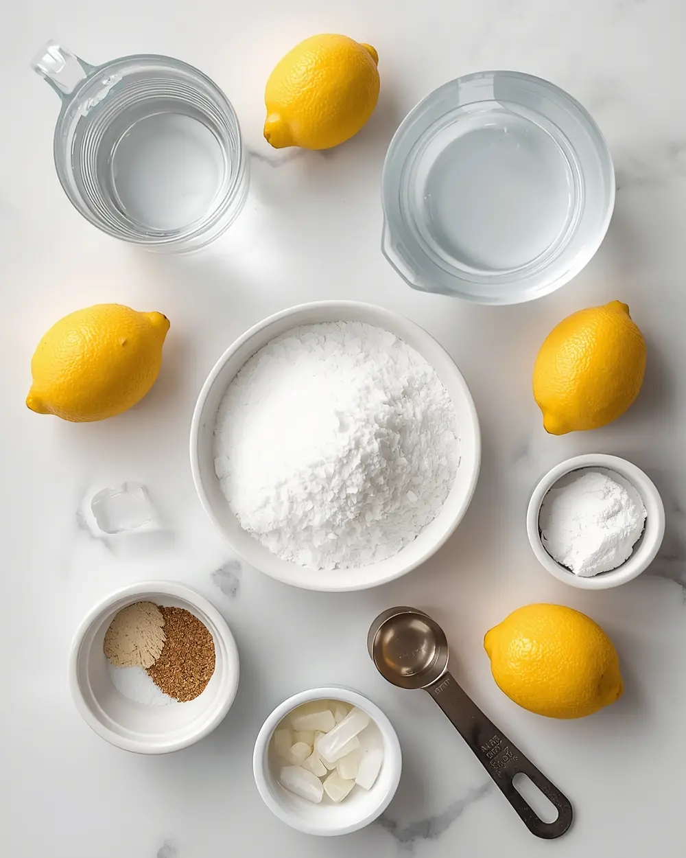 Ingredients for 4th of july lemonade family