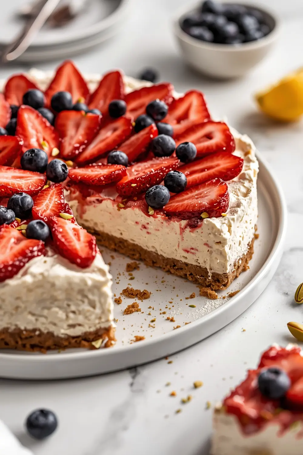4th of july no bake cheesecake family