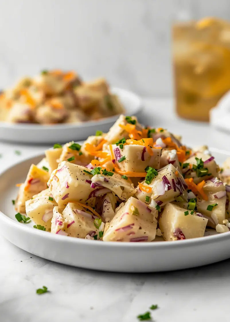 4th of july potato salad family ready to serve