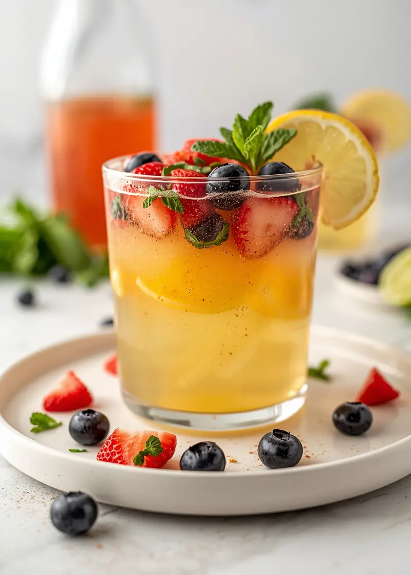 4th of july punch family ready to serve