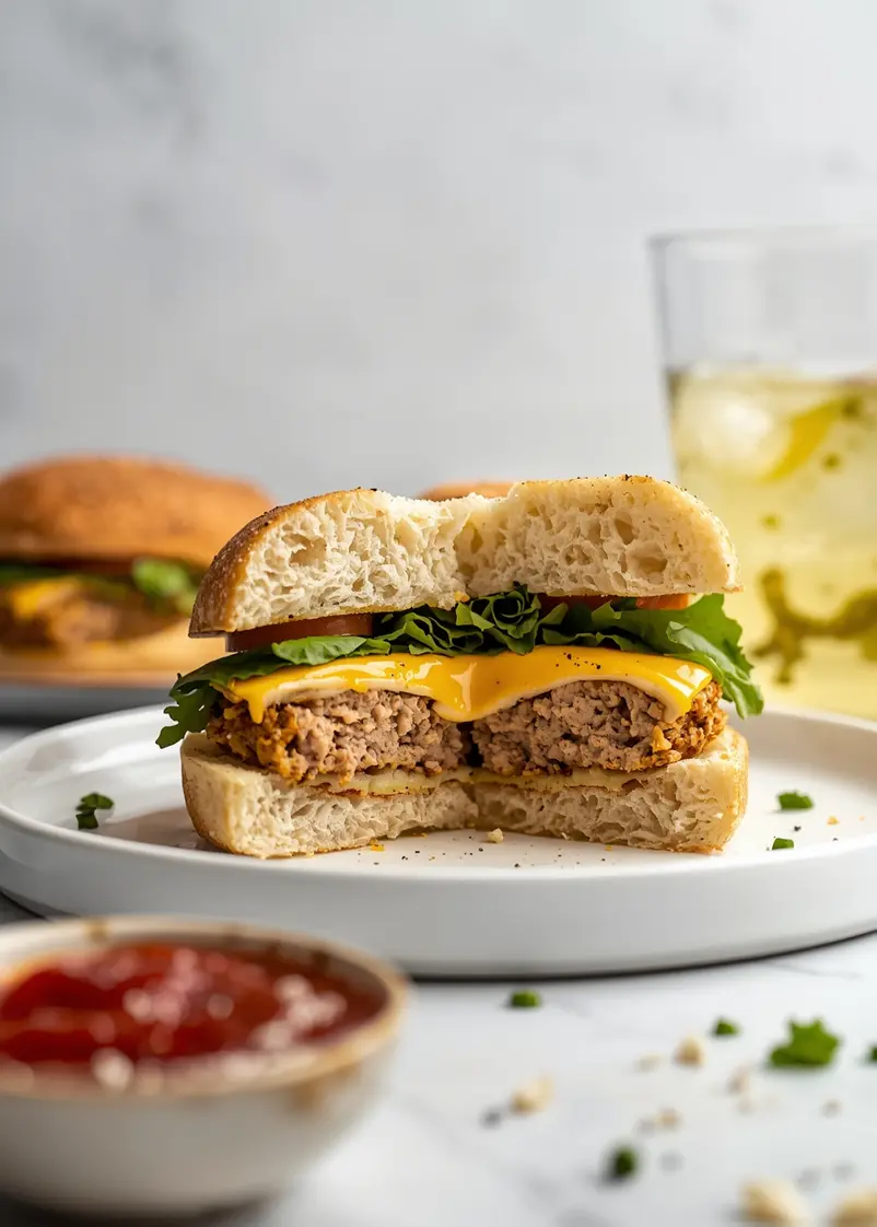 4th of july turkey burgers family ready to serve