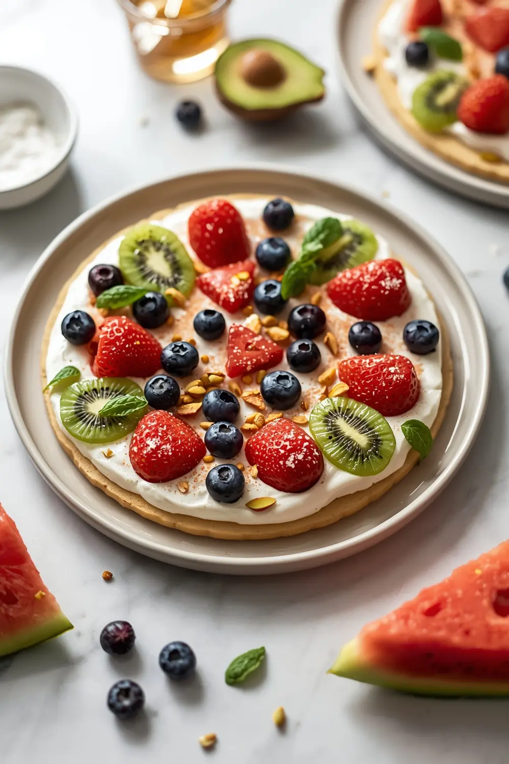 4th of july watermelon pizza family