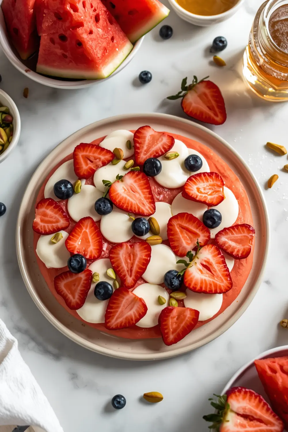 4th of july watermelon pizza family
