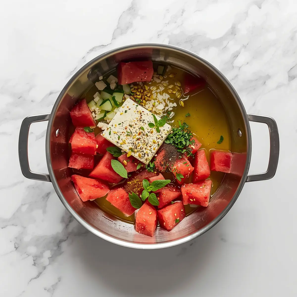 Cooking instructions for 4th of july watermelon salad family