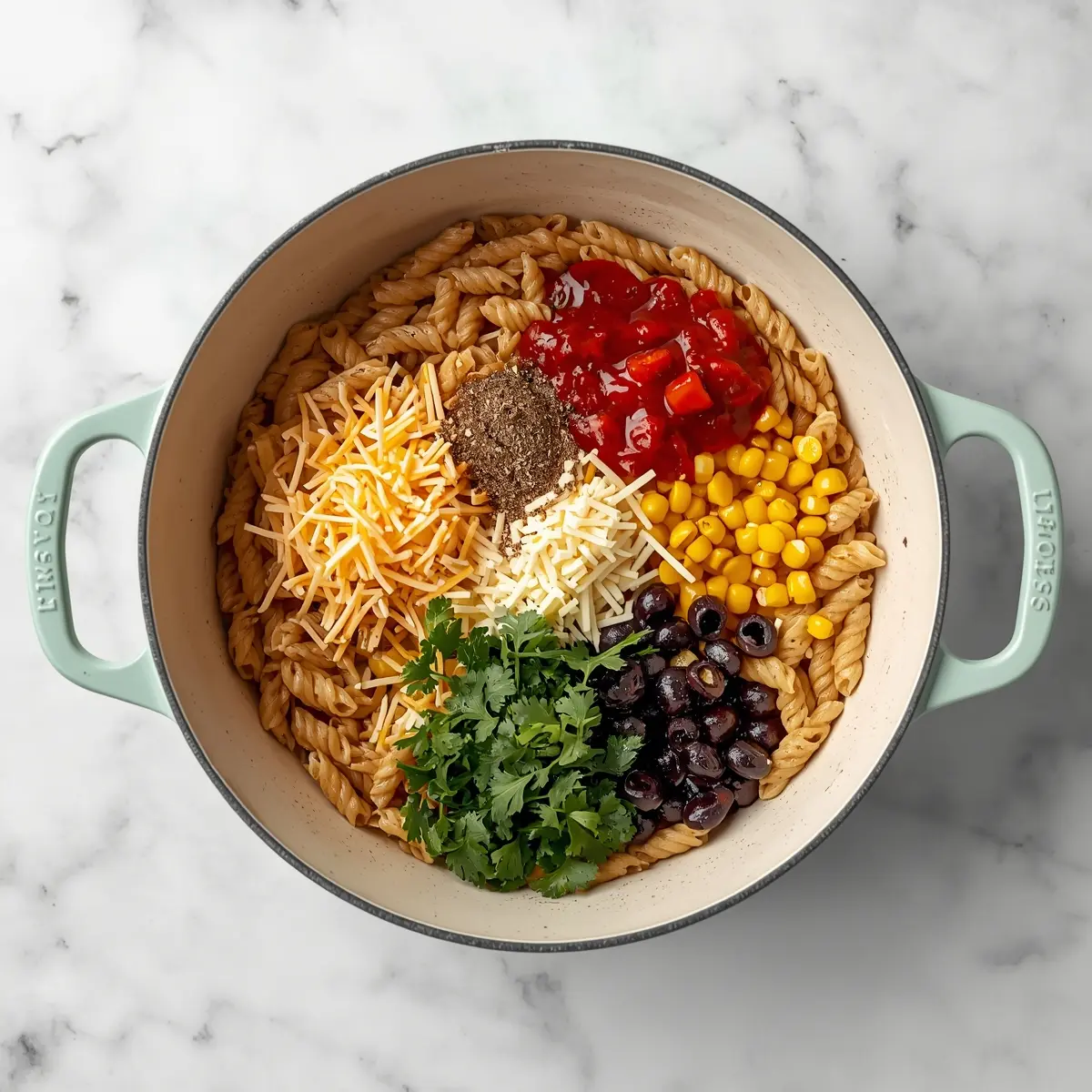 Cooking instructions for BBQ pasta salad family summer