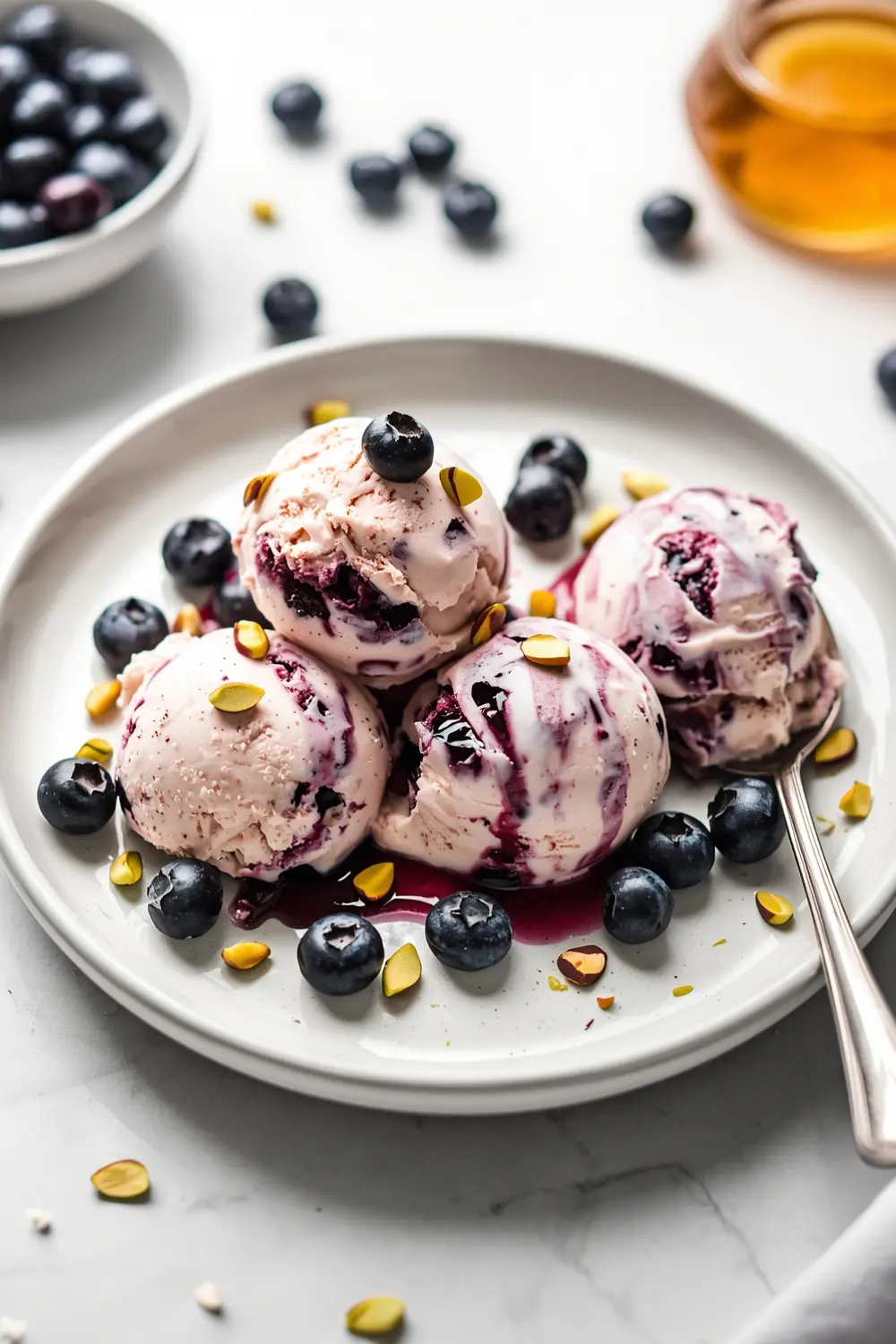 blueberry swirl ice cream family summer