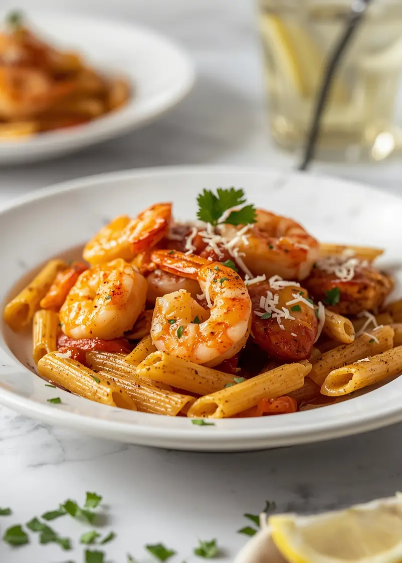 cajun shrimp pasta family summer ready to serve