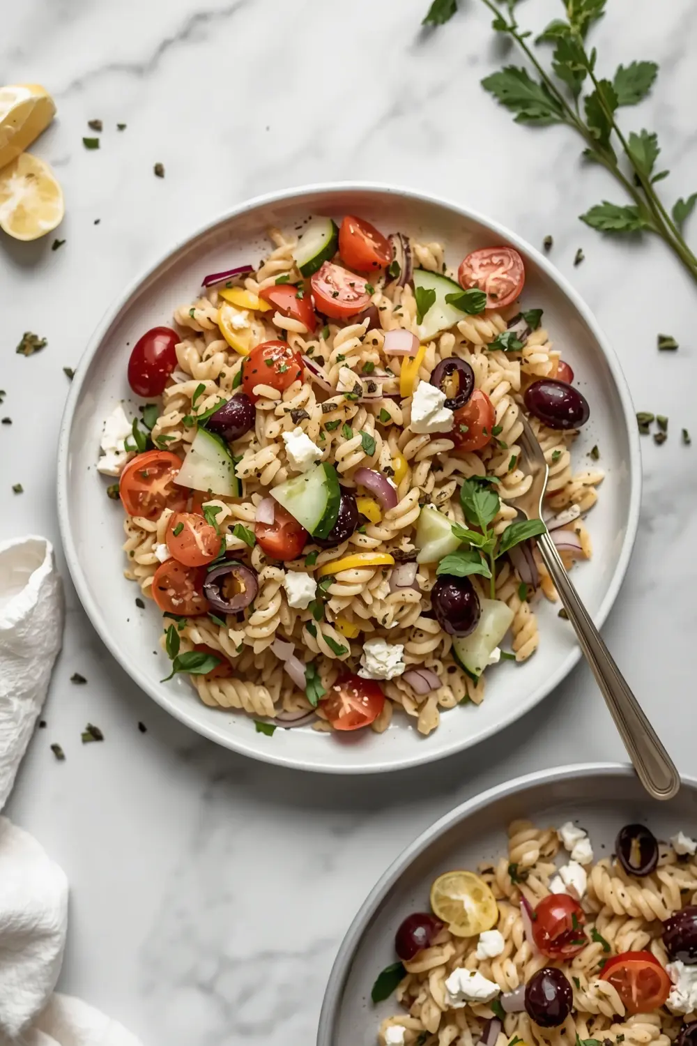 cold orzo salad family summer
