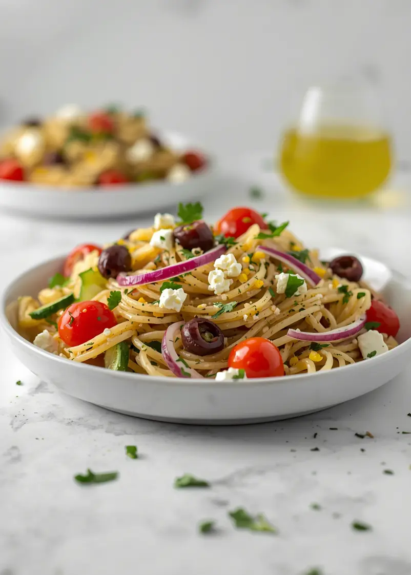 cold orzo salad family summer ready to serve