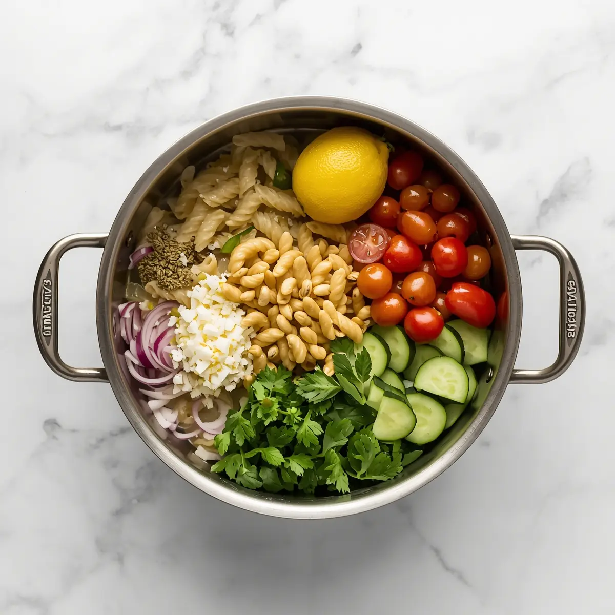 Cooking instructions for cold pesto pasta family summer