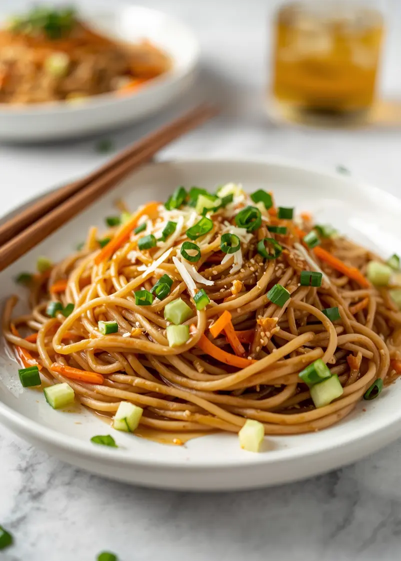 cold sesame noodles family summer ready to serve