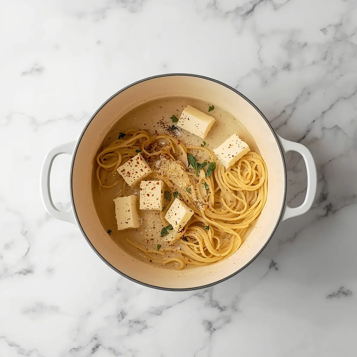 Cooking instructions for creamy garlic pasta family summer