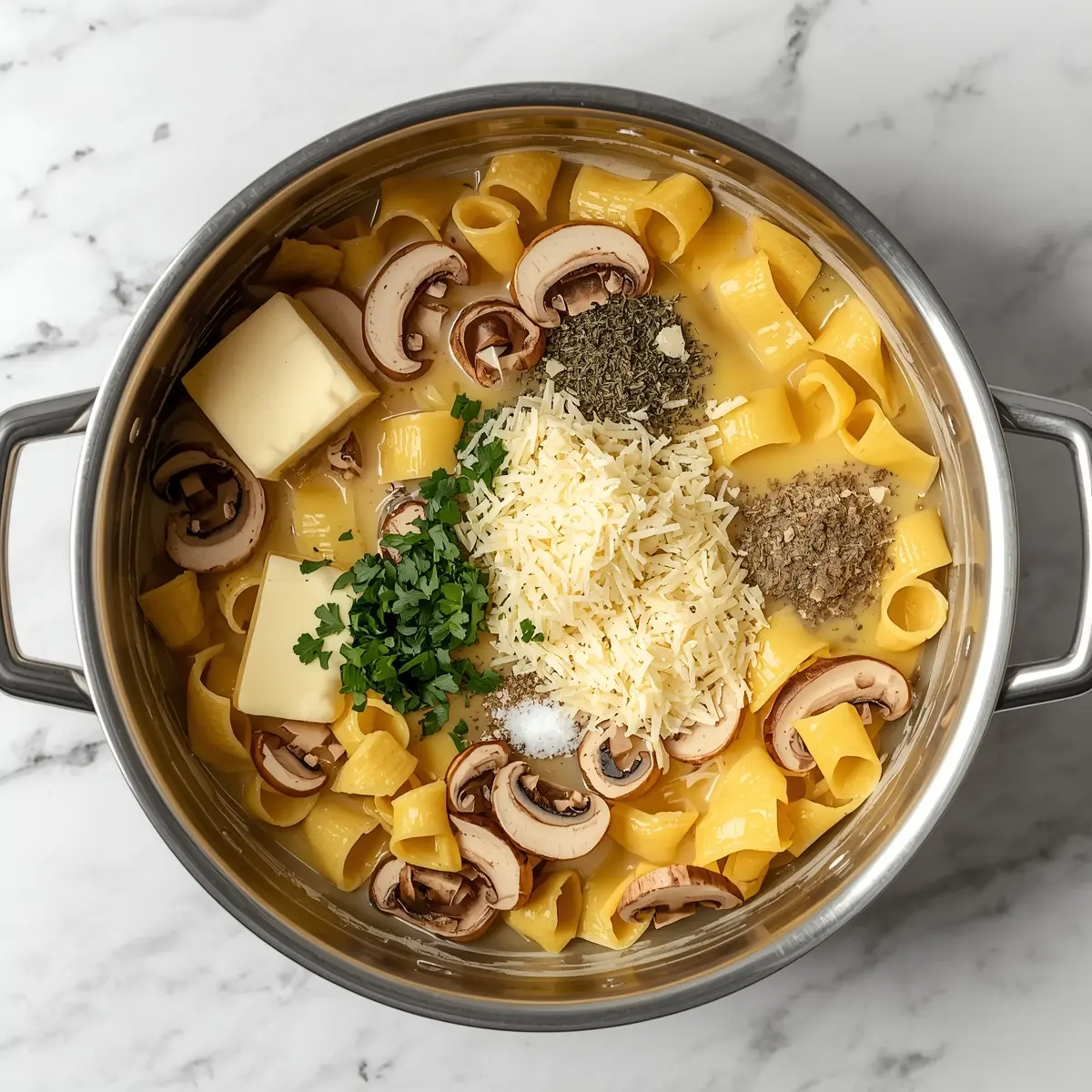 Cooking instructions for creamy mushroom pasta family summer