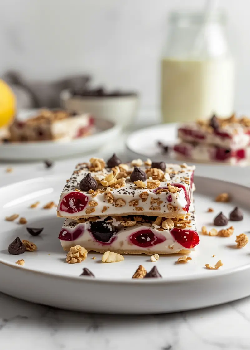 frozen yogurt bark family summer ready to serve