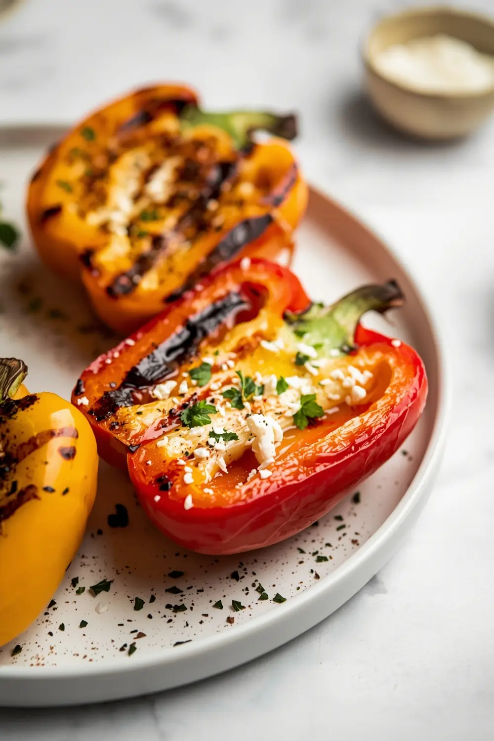 grilled bell peppers family summer