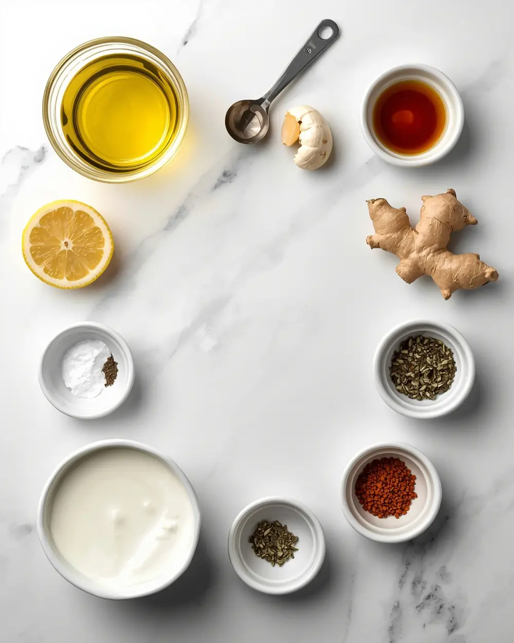 Ingredients for grilled chicken marinade family
