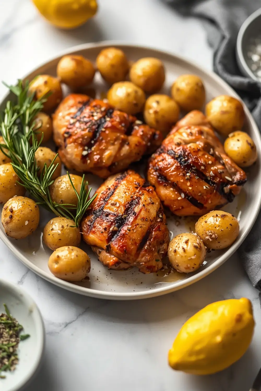 grilled chicken thighs family summer