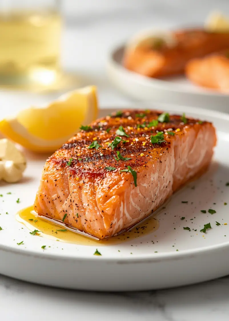 grilled salmon family summer ready to serve