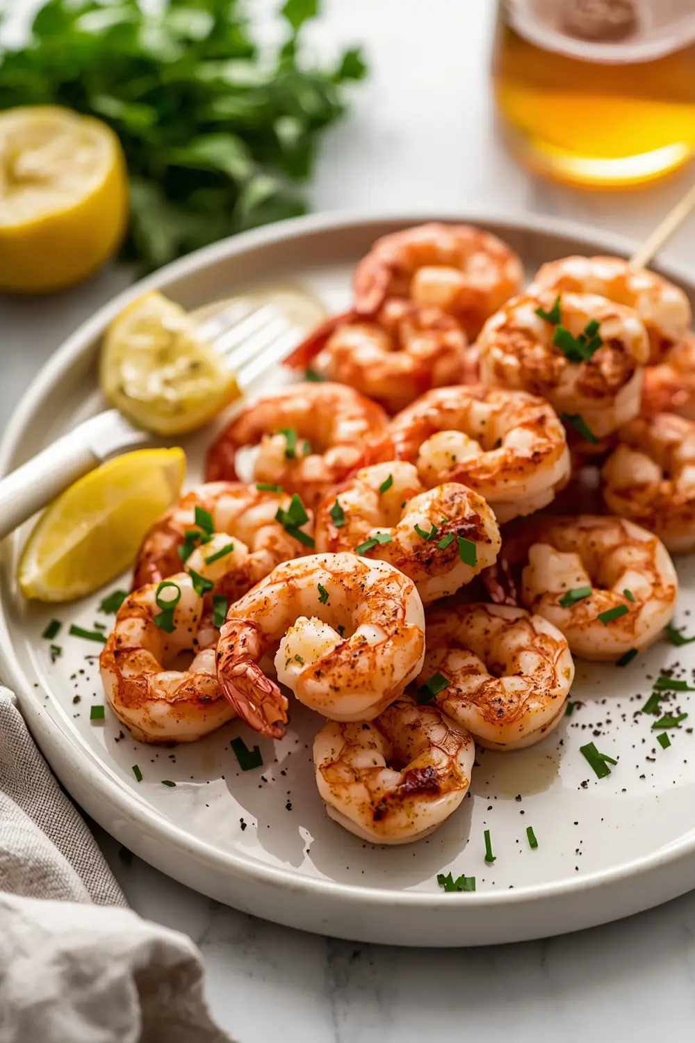 grilled shrimp skewers family summer