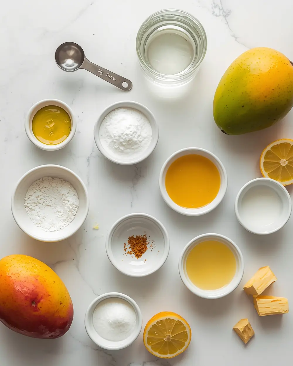 Ingredients for homemade mango popsicles family