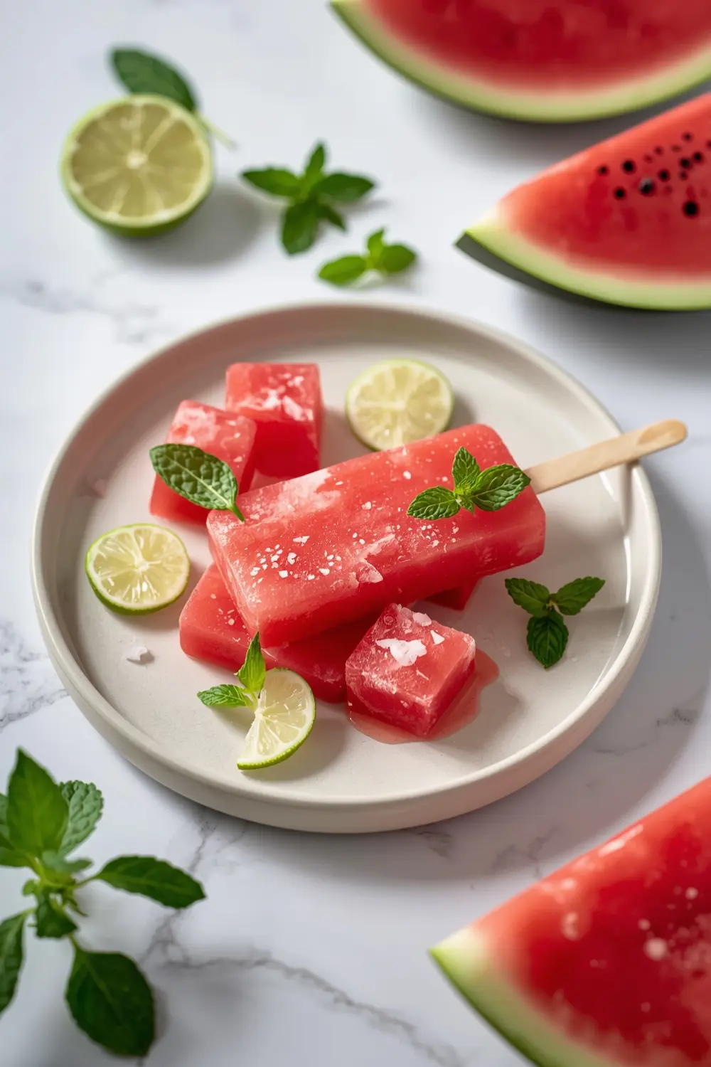homemade watermelon popsicles family