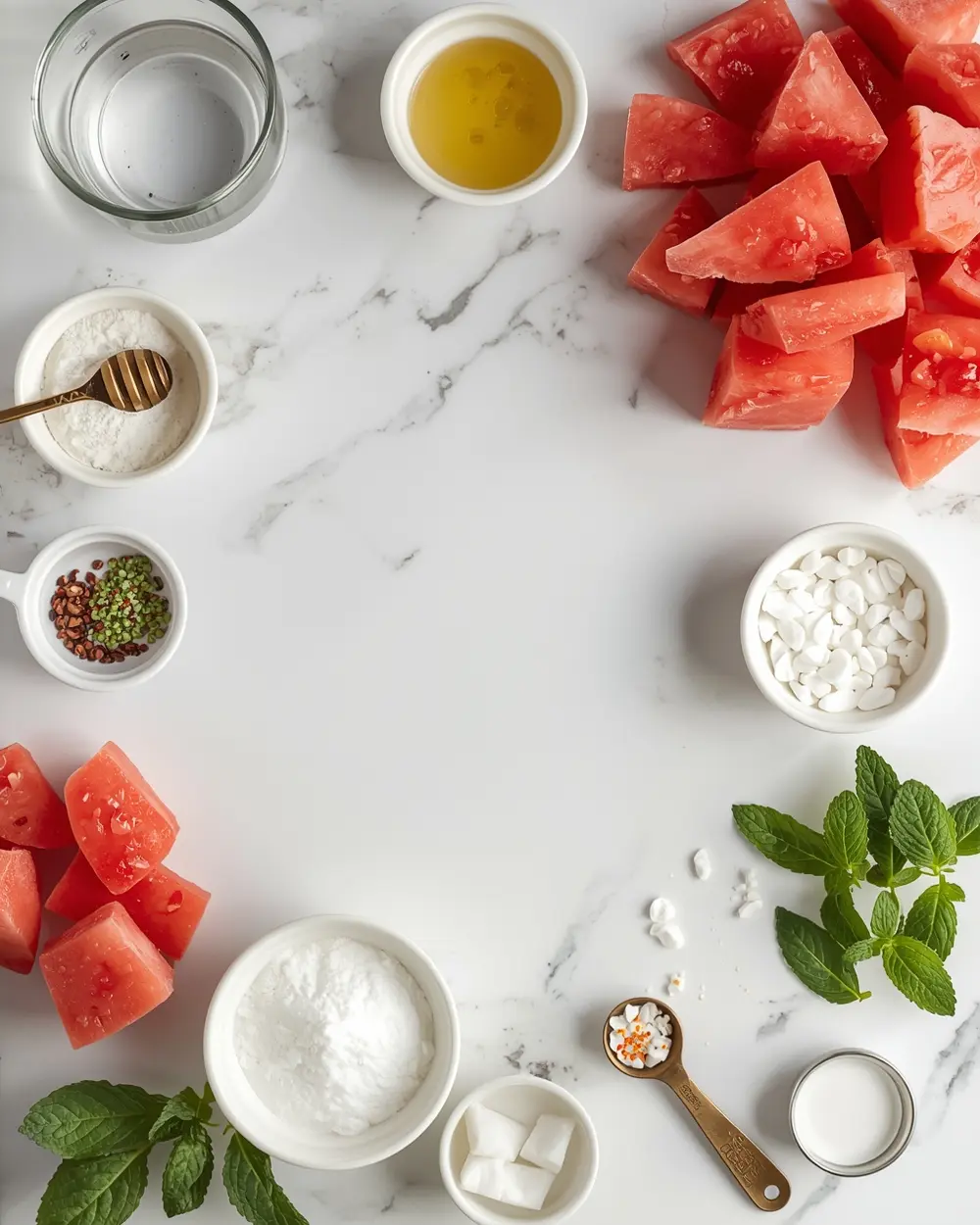 Ingredients for homemade watermelon popsicles family