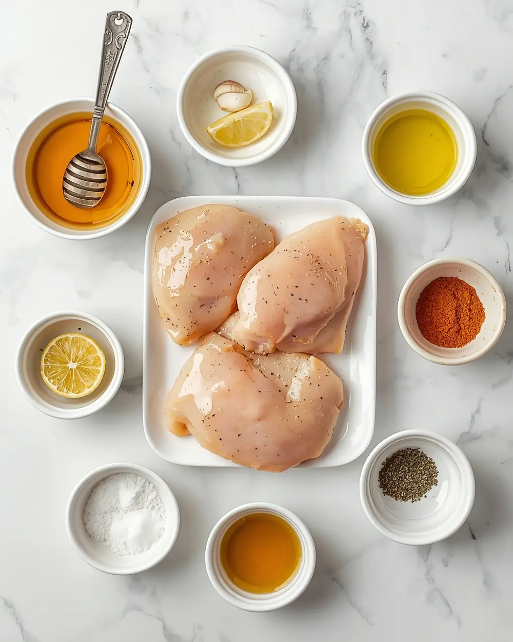 Ingredients for honey mustard baked chicken family recipe