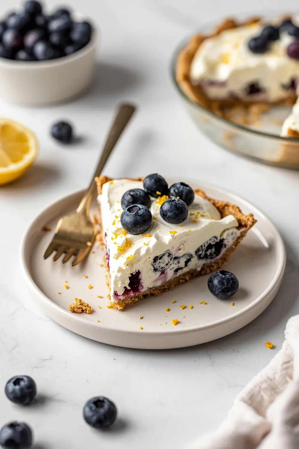 no bake blueberry cream pie family