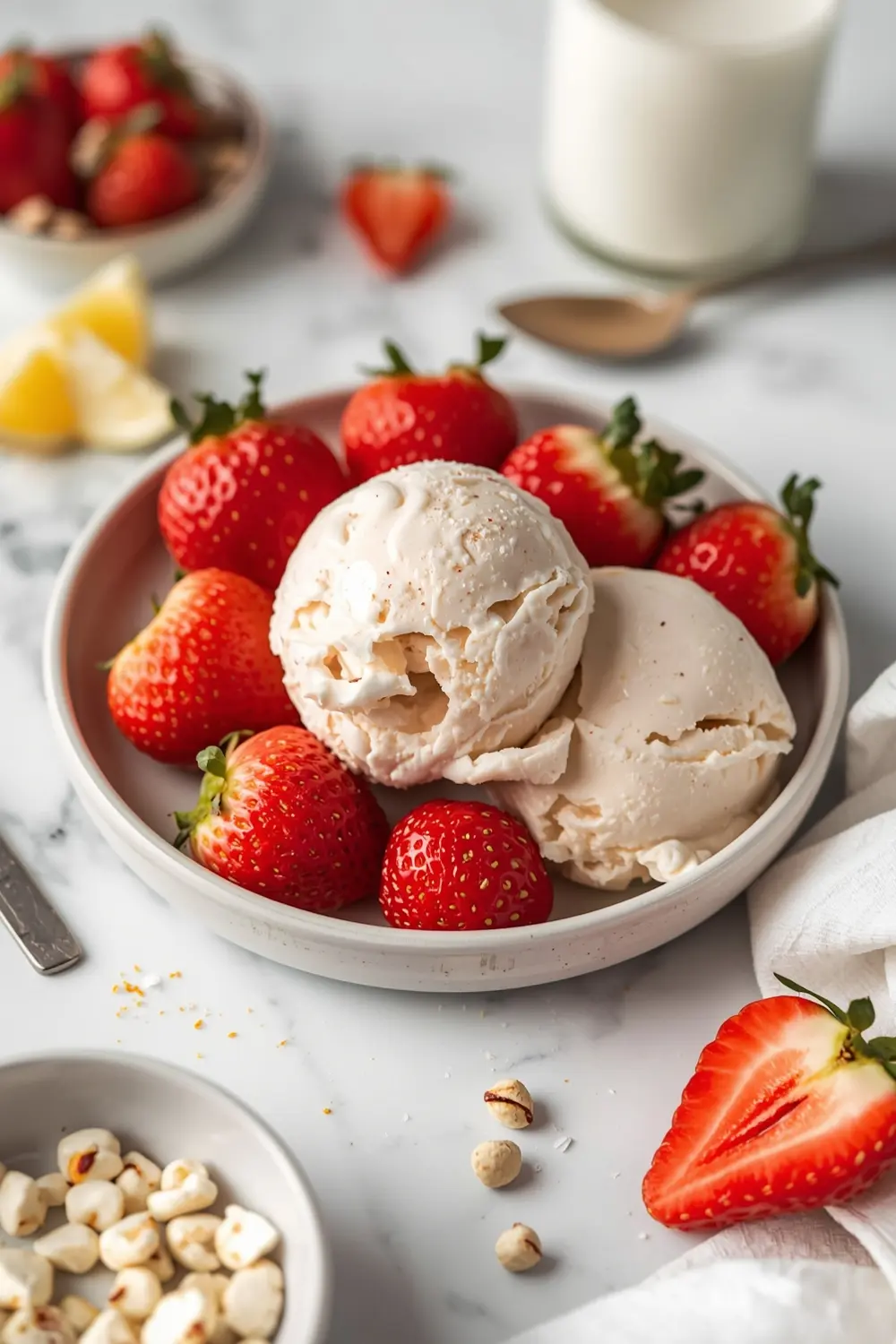 no churn strawberry ice cream family