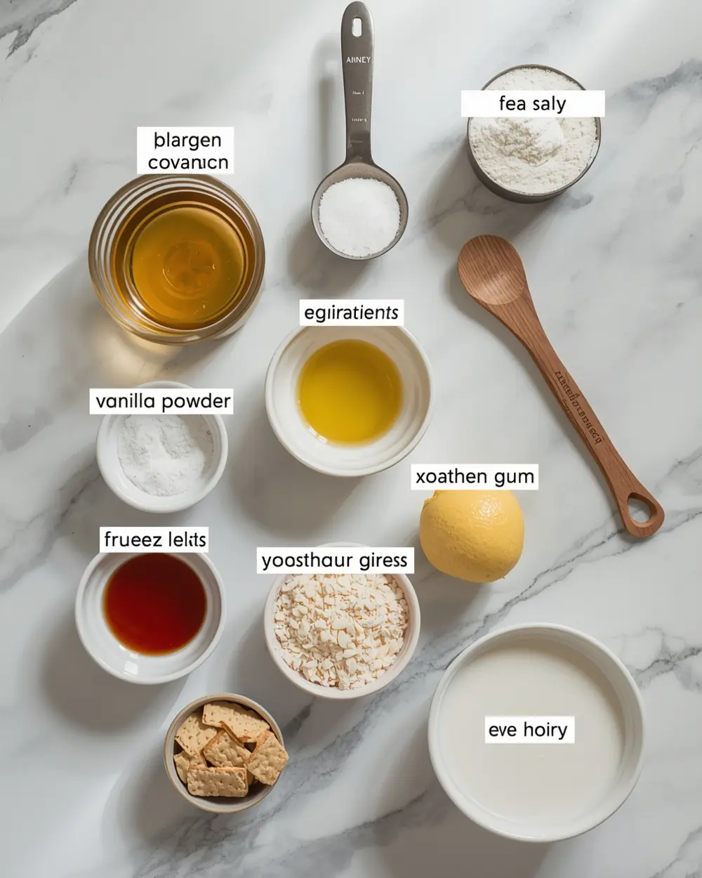 Ingredients for no churn vanilla ice cream family recipe