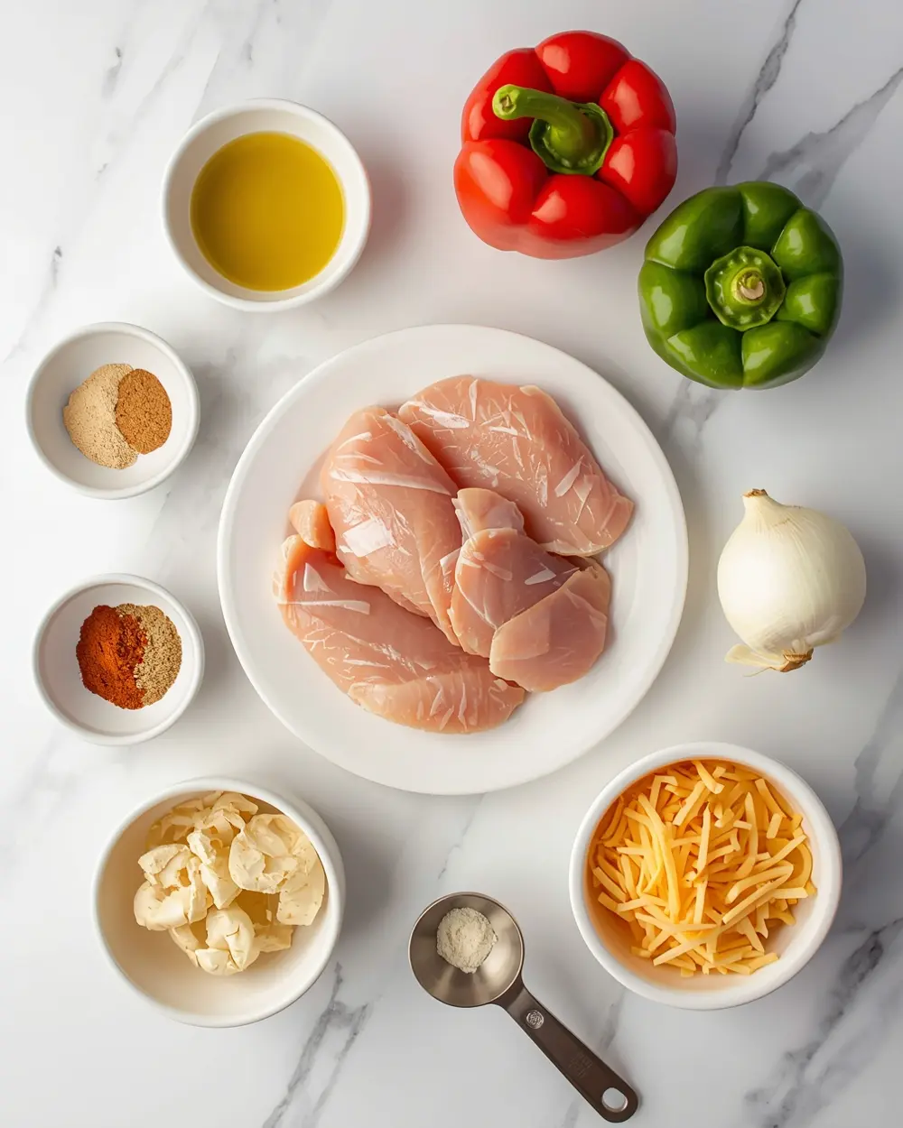 Ingredients for one pan chicken fajitas family summer