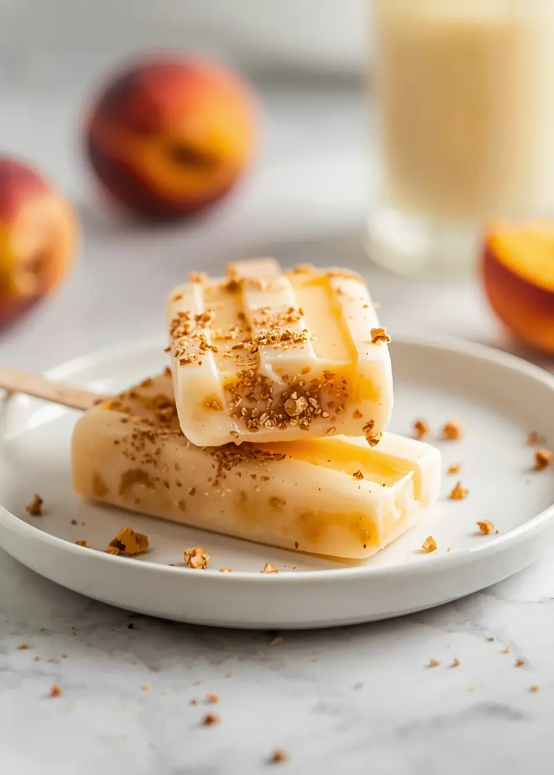 peach cream popsicles family summer ready to serve