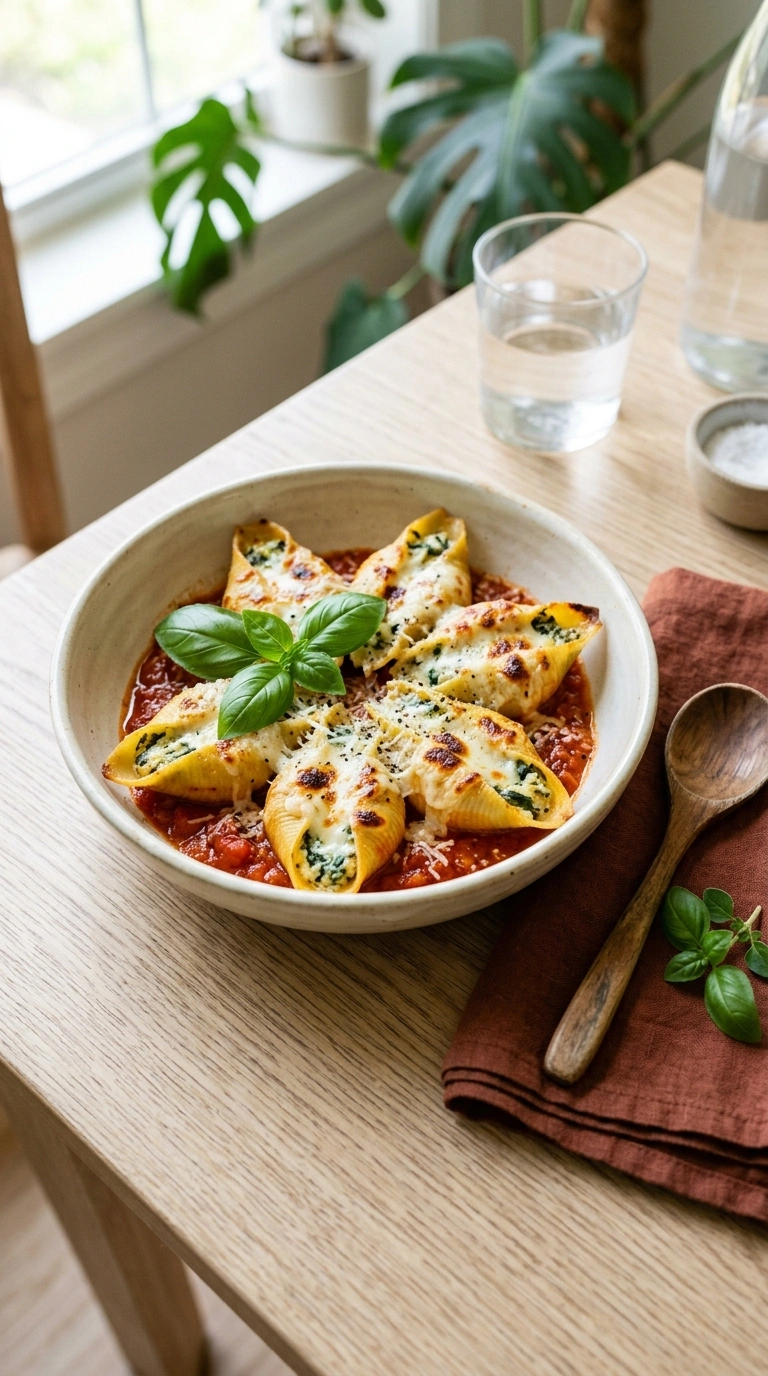 stuffed shells family summer ready to serve