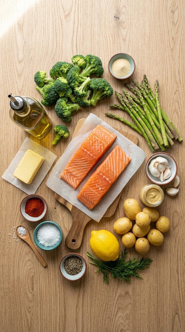 Ingredients for 30 minute salmon dinner family summer