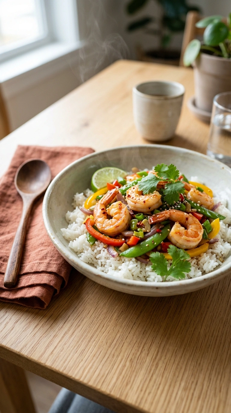 30 minute shrimp stir fry family summer ready to serve