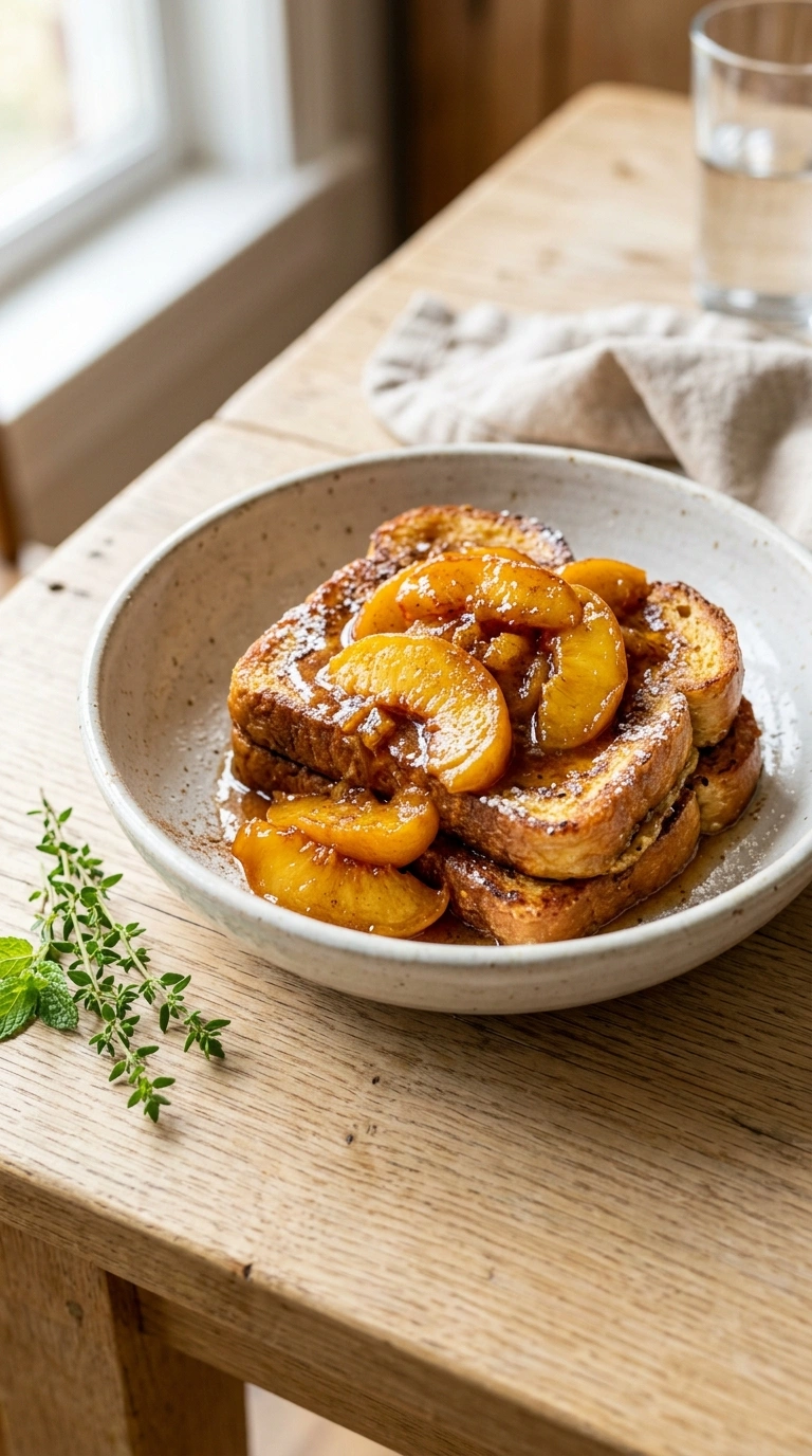 Summer Peach French Toast the Whole Family Will Love on Lazy Mornings