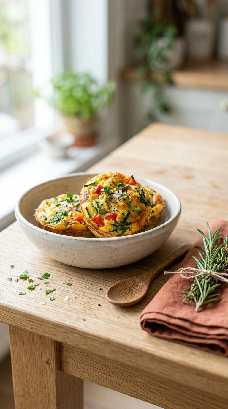 summer egg muffins family ready to serve