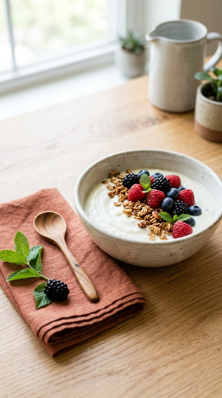 summer chia pudding family breakfast ready to serve