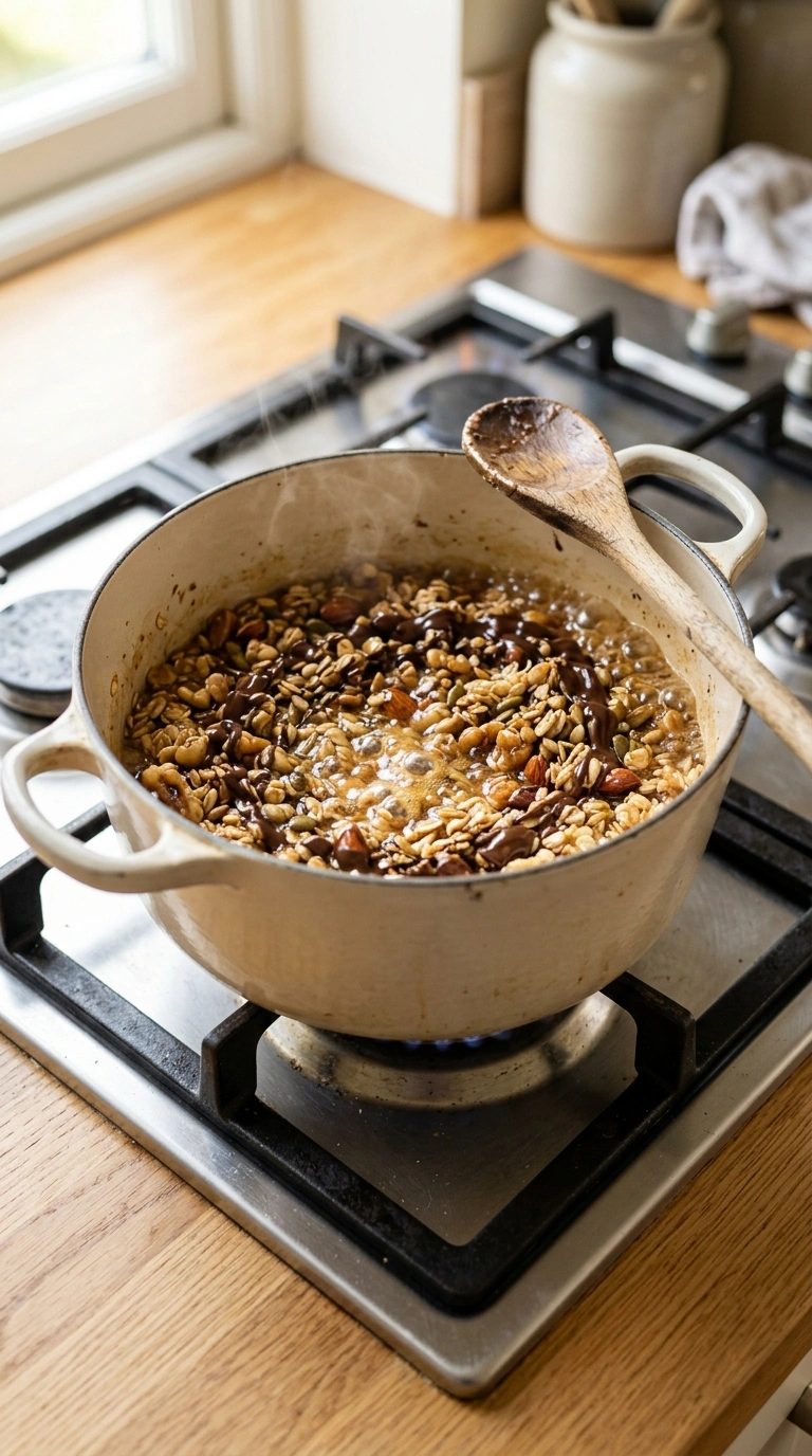 Cooking instructions for summer granola bars family breakfast
