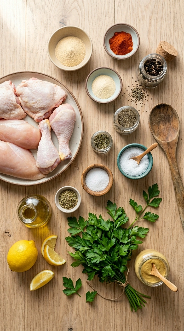 Ingredients for air fryer chicken thighs family summer