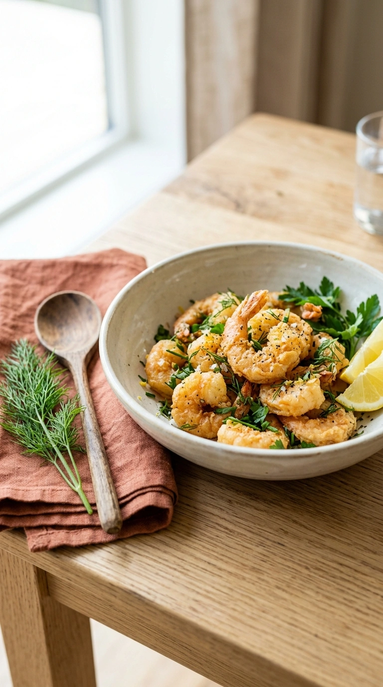 air fryer shrimp family summer ready to serve